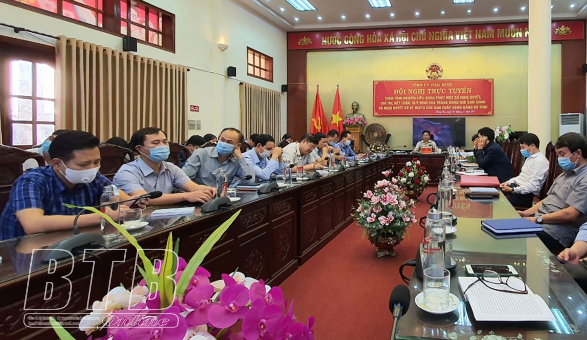 Hơn 8000 cán bộ chủ chốt ở Thái Bình được quán triệt các Chỉ thị, Nghị quyết của Đảng
